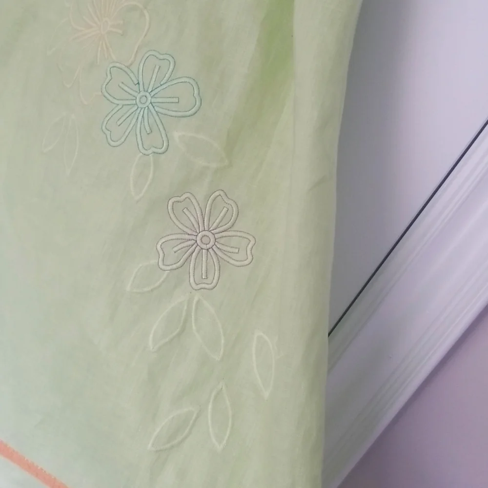 Malcolm & Co Light Green Linen Skirt Size 10 - Picture 3 of 6